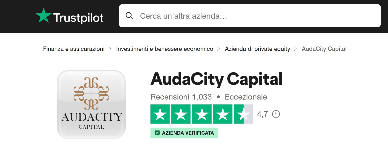 AudaCity Capital recensioni